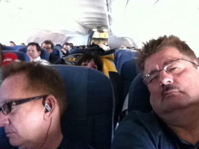 Ron James & Elwood Saracuse flying to Calgary